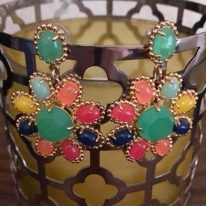 Flower statement earrings